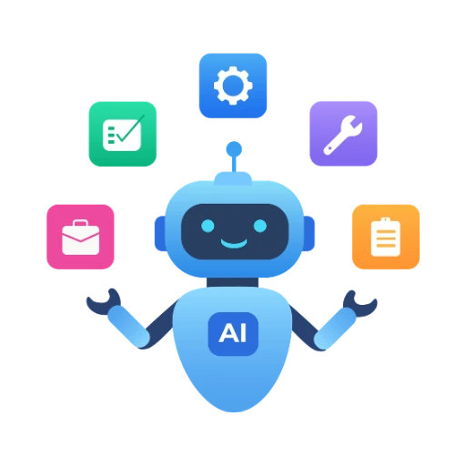 AI Multi Task Automation Roboto Icon